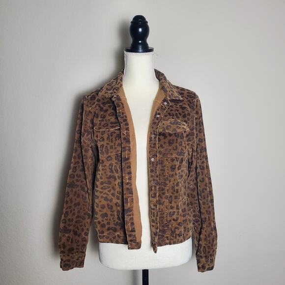 Nasty Gal Leopard Corduroy Jacket 0 - Picture 1 of 8